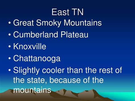 PPT - Tennessee: Climate and Landforms PowerPoint Presentation, free ...