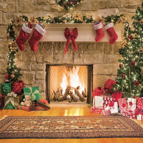 Amazon.com : CYLYH 8x8ft Christmas Photography Backdrops Christmas Tree ...