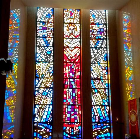 Image: Chapel stained glass, All Saints Cemetery Community Mausoleum, Des Plaines, Illinois, USA