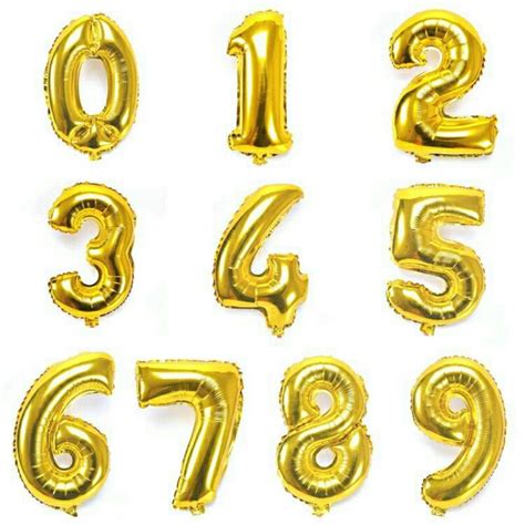 number and sign gold foil balloon | Lazada PH