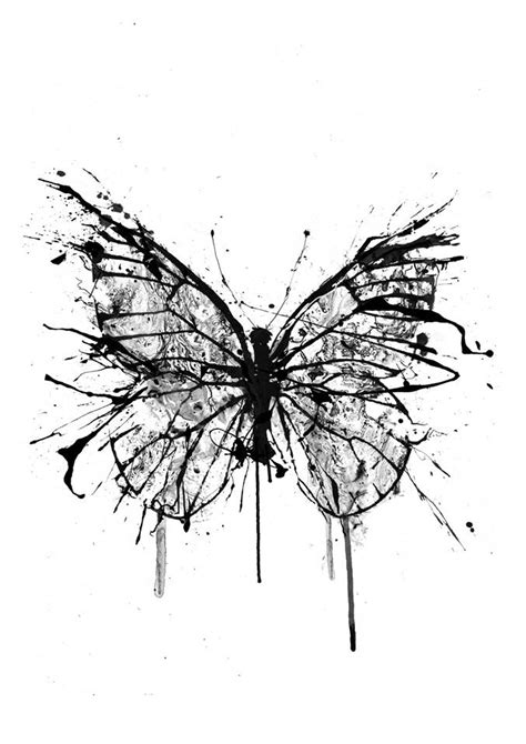 Broken butterfly butterfly art ink drawing butterfly wall etsy – Artofit