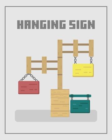 Premium Vector | Minecraft hanging sign- animated version