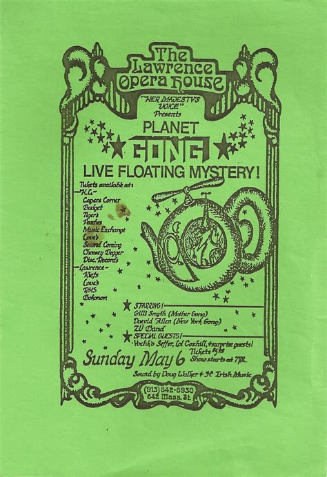 PLANET GONG Live Floating Mystery! STARRING! Gilli Smyth (Mother Gong ...