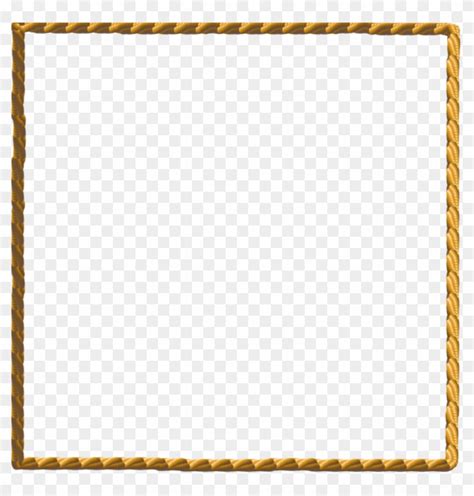 Pin Rope Border Clip Art Use To Create A T Shirt Decal - Gold Rope Border Png - Free Transparent ...