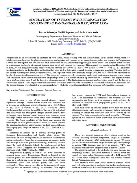 Simulation of Tsunami Wave Propagation | PDF