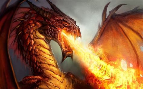 fantasy art, Dragon, Fire, Artwork Wallpapers HD / Desktop and Mobile Backgrounds