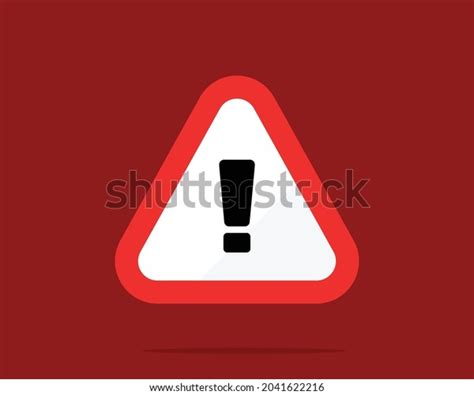 Red Triangle Warning Sign Vector Art Stock Vector (Royalty Free ...