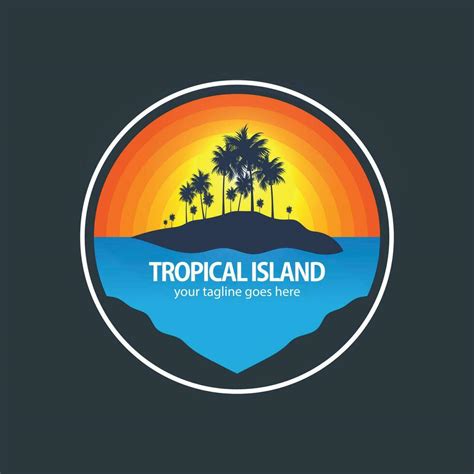 Tropical Island logo vector 27505988 Vector Art at Vecteezy