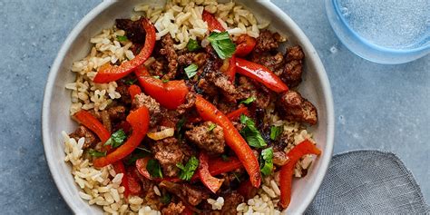 Beef Taco Rice Bowl Recipe | SELF