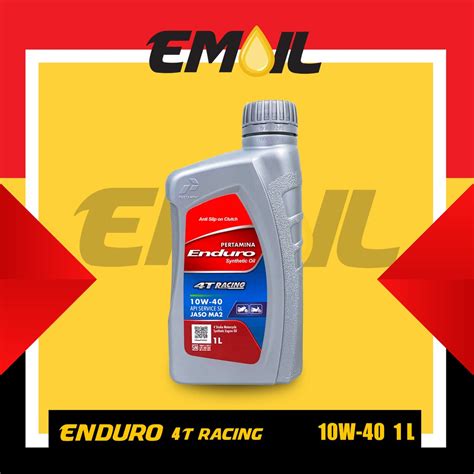 OLI PERTAMINA ENDURO RACING 4T 10W-40 API SL ISI 1 LITER | Shopee Indonesia