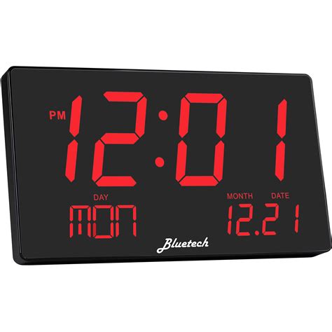 BLUETECH Oversized LED Digital Clock- Extra Large Display, Easy to Read 3 Inch Digits, Sleek ...