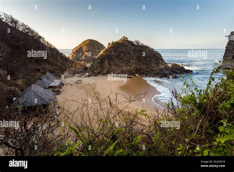 Beautiful Zipolite beach in Mexico. Love beach Stock Photo - Alamy