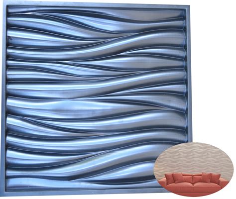 Buy Wave 3D Wall Panel Mold Plaster Wall Art Decor Decorative Wall Tile ...