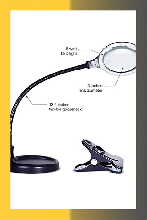 Brightech LightView Pro Flex 2-in-1 Magnifying Glass LED Lamp – Lighted Magnifier with Stand ...