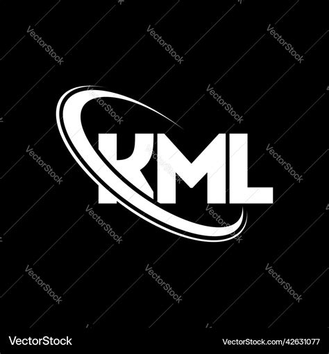 Kml logo letter design Royalty Free Vector Image