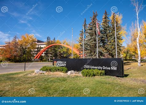 Entrance Sign at the University of Calgary Editorial Stock Photo - Image of university, campus ...