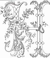 Extraordinary Monograms  Embroidery patterns Coloring Pages Hand sketch template