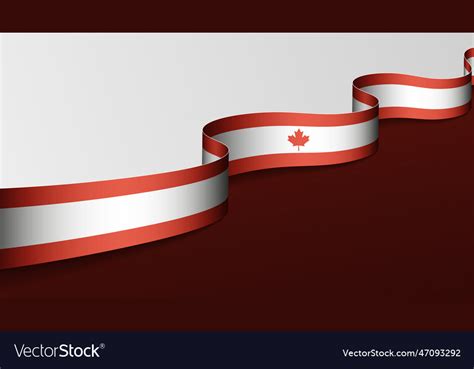 Canada ribbon flag background Royalty Free Vector Image