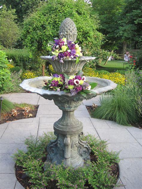 Wedding Fountain Decor | Country garden decor, French country garden decor, Garden fountains