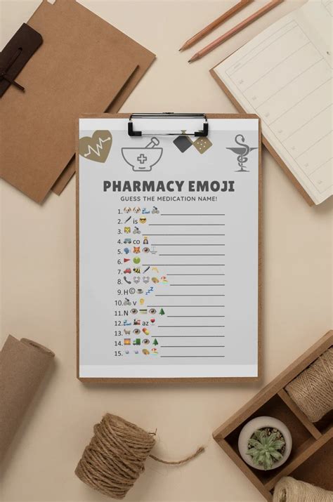 Pharmacy Emoji Game, Medications, Pictionary, Printable Game ...