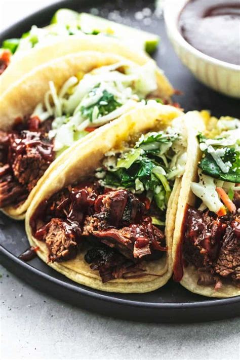 Best BBQ Beef Brisket Tacos Recipe - Creme De La Crumb