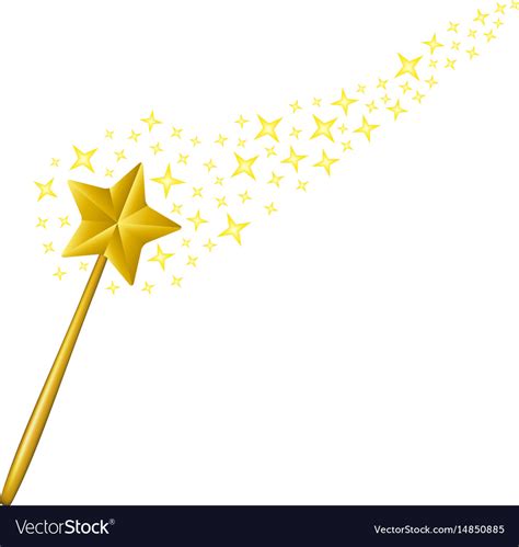 Magic wand with stars Royalty Free Vector Image