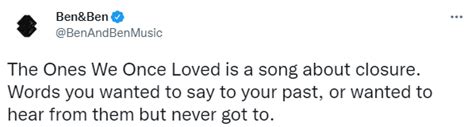 "The Ones We Once Loved" by Ben&Ben - Song Meanings and Facts