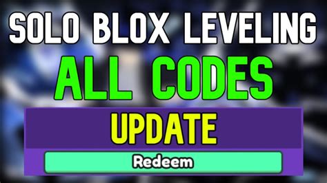 New Solo Blox Leveling Codes | Roblox Solo Blox Leveling Codes (January ...