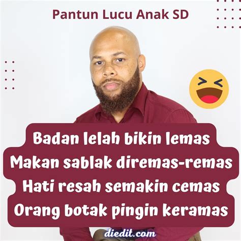 75 Pantun Lucu Anak SD ~ Humor Bikin Tawa | diedit.com