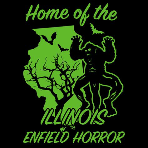 Illinois Enfield Horror Cryptid T-Shirt - Black