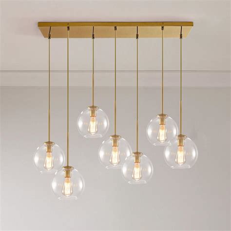 Modern 7-Light Sculptural Glass Globe Chandelier | Chandelierias