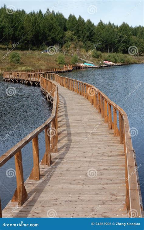 Wooden Bridge stock photo. Image of nature, field, blue - 24863906