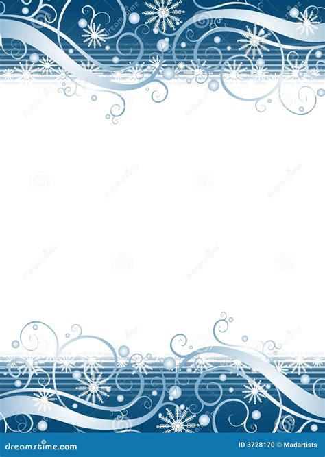 Winter Wonderland Blue Snowflake Background Stock Illustration - Image ...