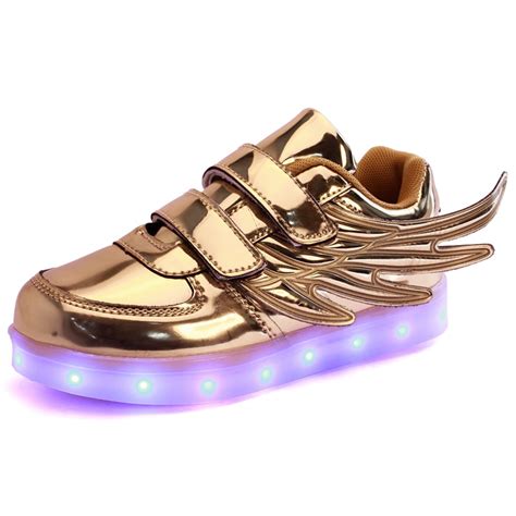 Children's Wings Shoes USB Rechargeable Colorful Luminous Led Wings Sneaker Fashion Kids Wings ...