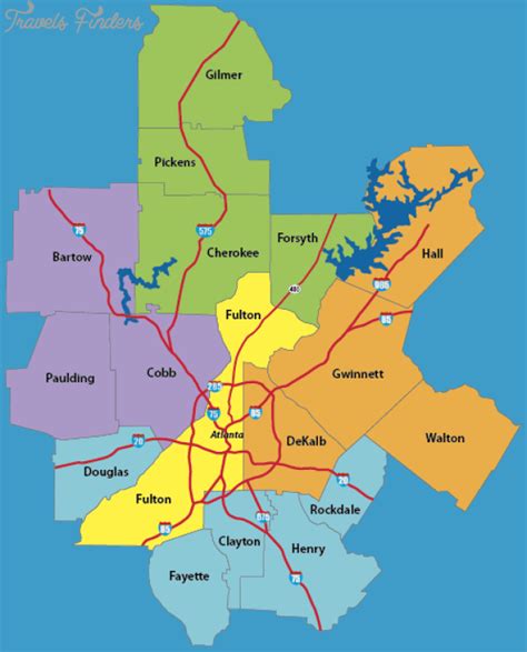 Atlanta Metro Map - TravelsFinders.Com