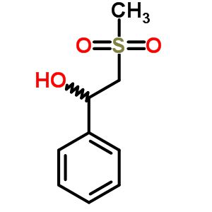 2-(methylsulfonyl)-1-phenylethanol C9H12O3S Dichte Molecular Structure Molecular Formula ...