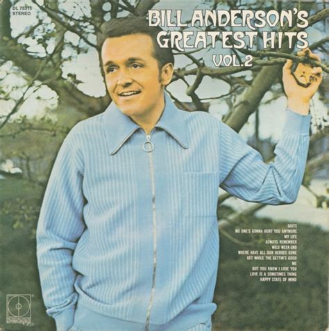 Bill Anderson - Bill Anderson's Greatest Hits Vol. 2 (1971, Vinyl) | Discogs