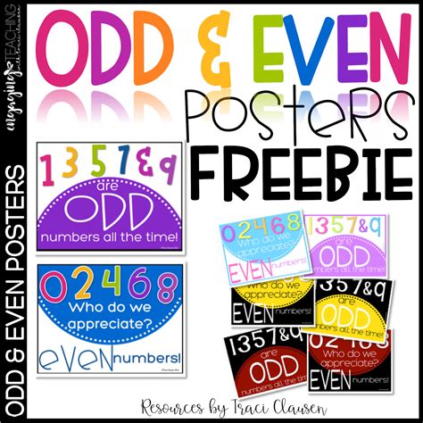 Free Odd and Even Posters