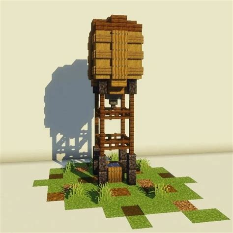 Water tower in minecraft | Minecraft house designs, Minecraft farm ...