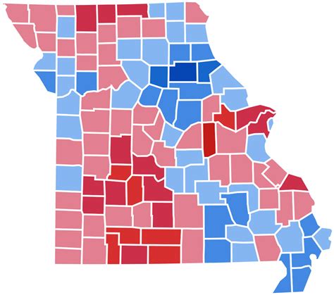 Missouri Senatorial Election Results By County, - Missouri Clipart - Full Size Clipart (#1092343 ...