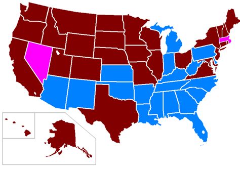 License plate laws by US state: BLUE-requires only... - Maps on the Web