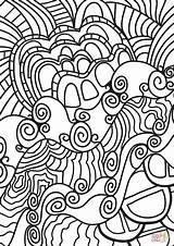 Coloring Doodles Printable sketch template