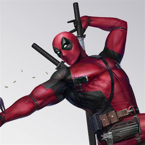 2048x2048 Deadpool With Gun Art Ipad Air ,HD 4k Wallpapers,Images ...