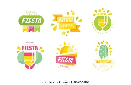 Fiesta Logo Original Design Set Labels Stock Vector (Royalty Free ...