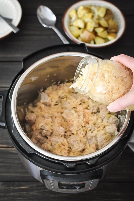 Instant Pot Pork and Sauerkraut - The Foodie and The Fix