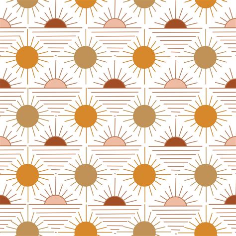 Boho sun Wallpaper - Peel and Stick or Non-Pasted