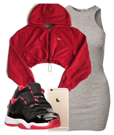 "Red nike" by grunge-vibes liked on Polyvore featuring NLY Trend, NIKE ...