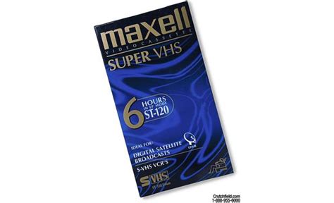 Maxell Blank Super VHS Tapes (single T-120 tape (6-hour max ...