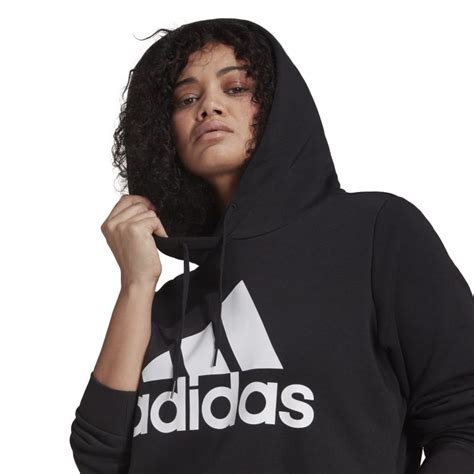 Adidas Essentials Logo Fleece Hoodie(Black)