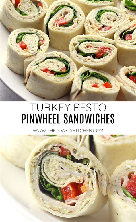 Turkey Pesto Pinwheels | Pinwheel sandwiches, Pinwheel sandwich recipes, Pinwheel recipes